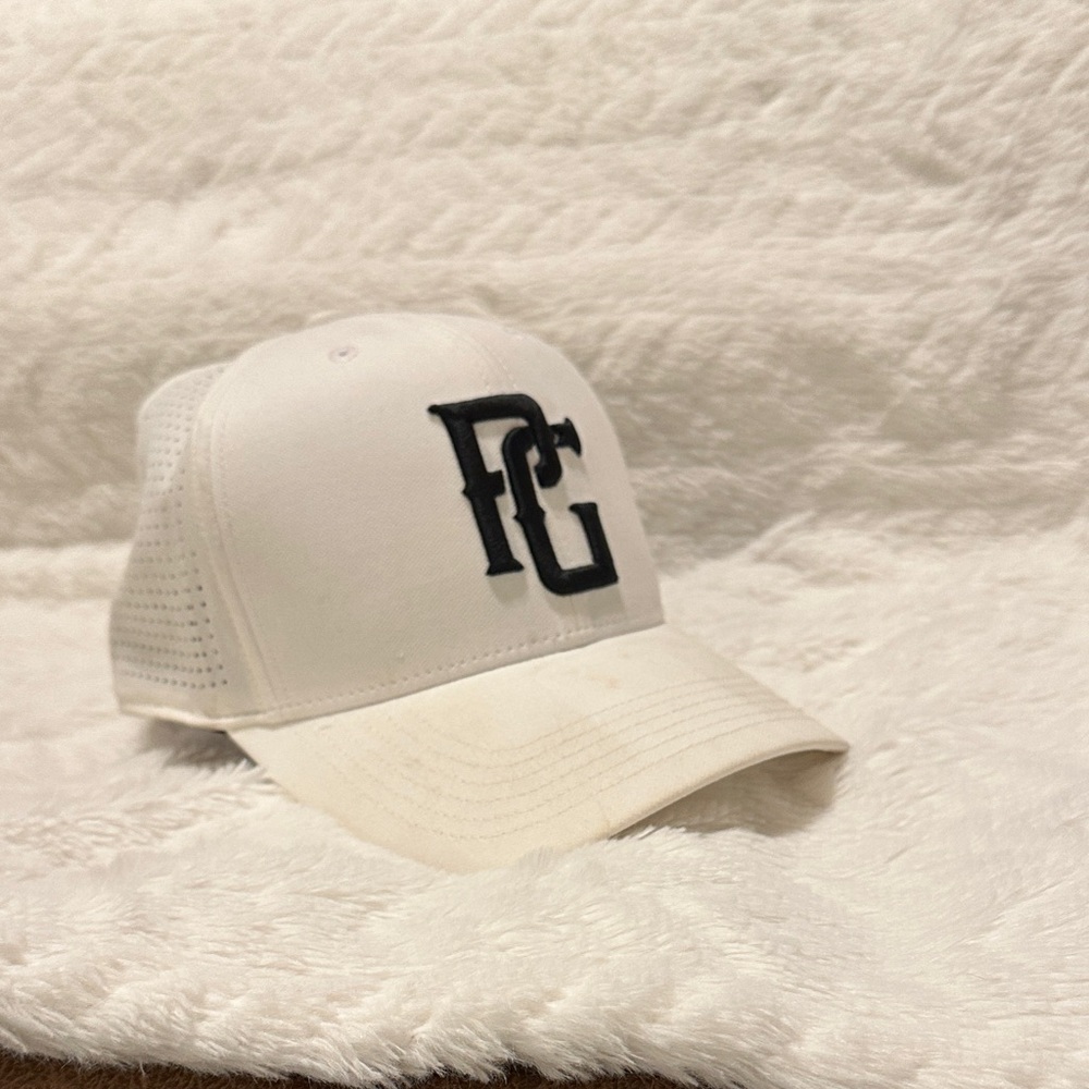 White Cap with Black Logo